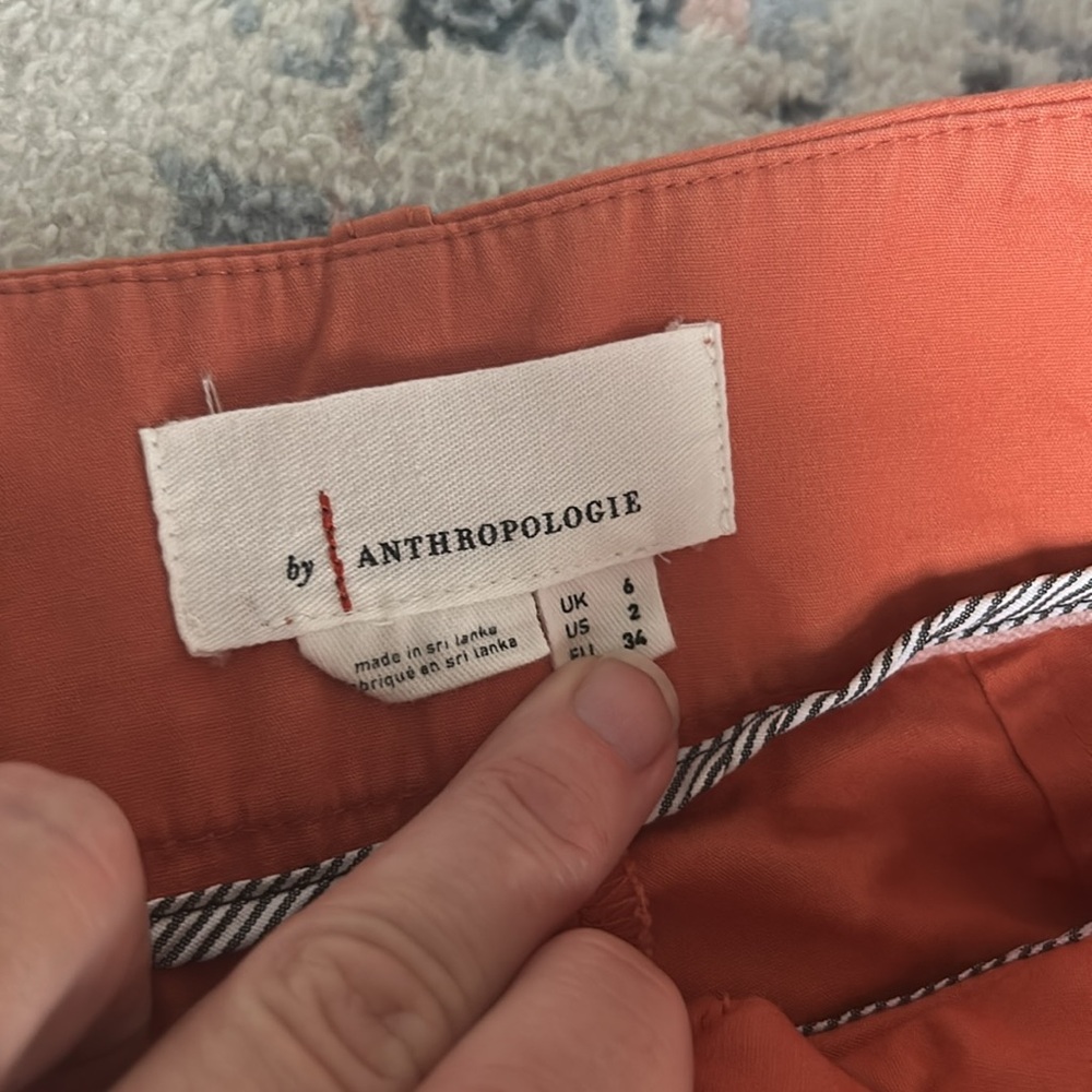 Anthropologie Terracotta Trousers size 6 - Picture 3 of 7